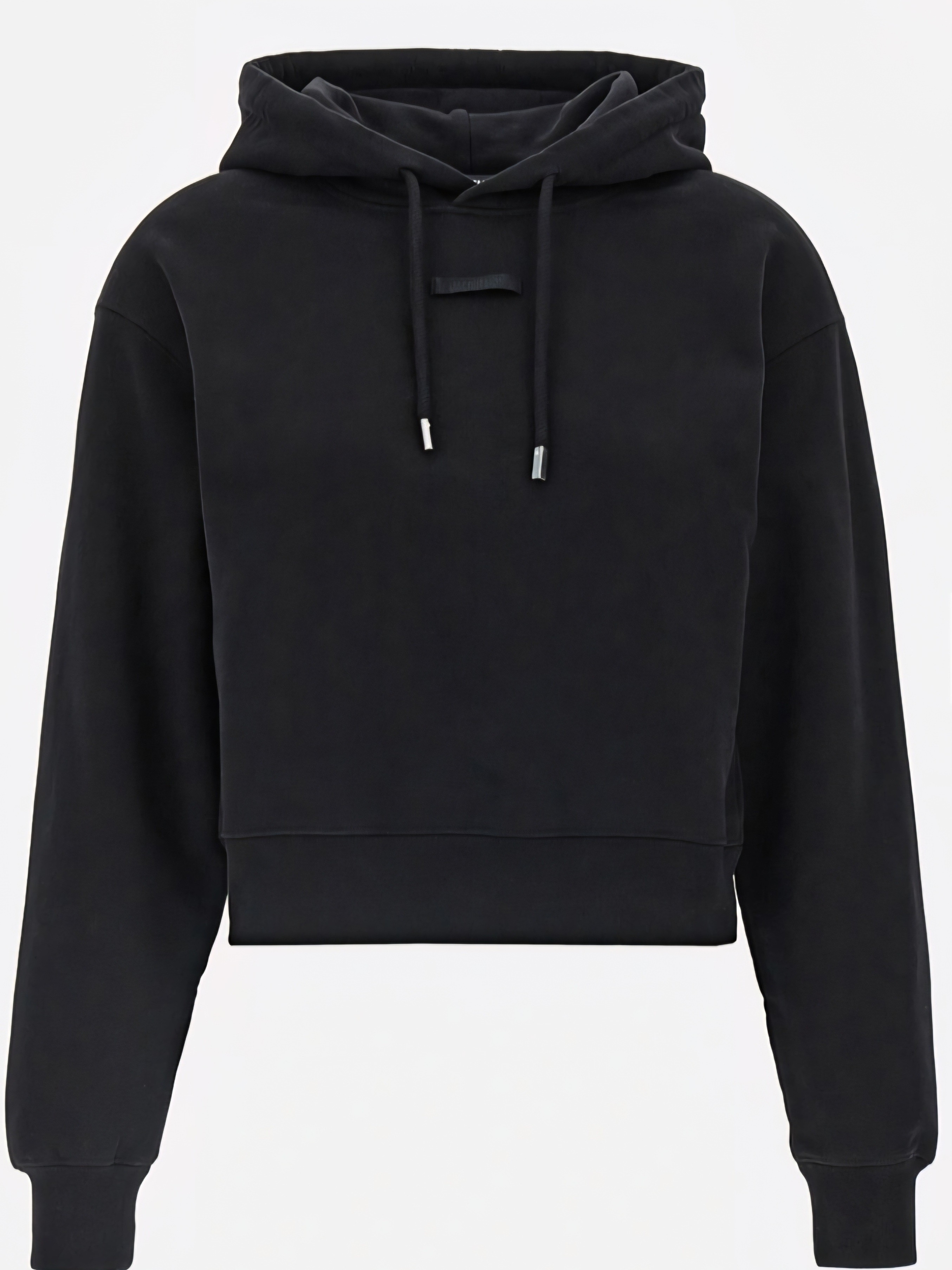 Jacquemus Oversized Black Cropped Hoodie Xs